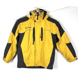 Columbia Bugaboo Coat Youth 8 Yellow & Black Waterproof Hooded Jacket